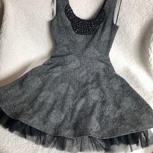 FREE PEOPLE Rock Princess Grey Frilly Tulle Dress